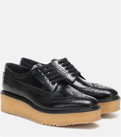 Prada platform brogues